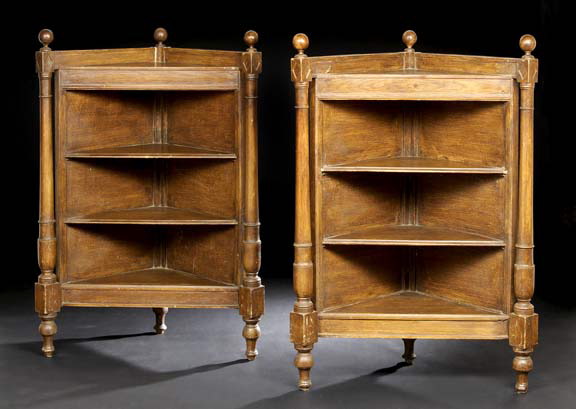 Pair of Provincial Oak Corner
