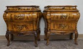 PAIR OF PROVINCIAL STYLE SATIN