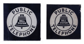 PAIR OF PUBLIC TELEPHONE PORCE