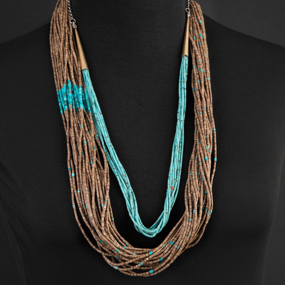 PAIR OF PUEBLO STRAND NECKLACES:
