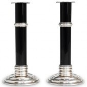 PAIR OF PUIFORCAT SILVER PLATE