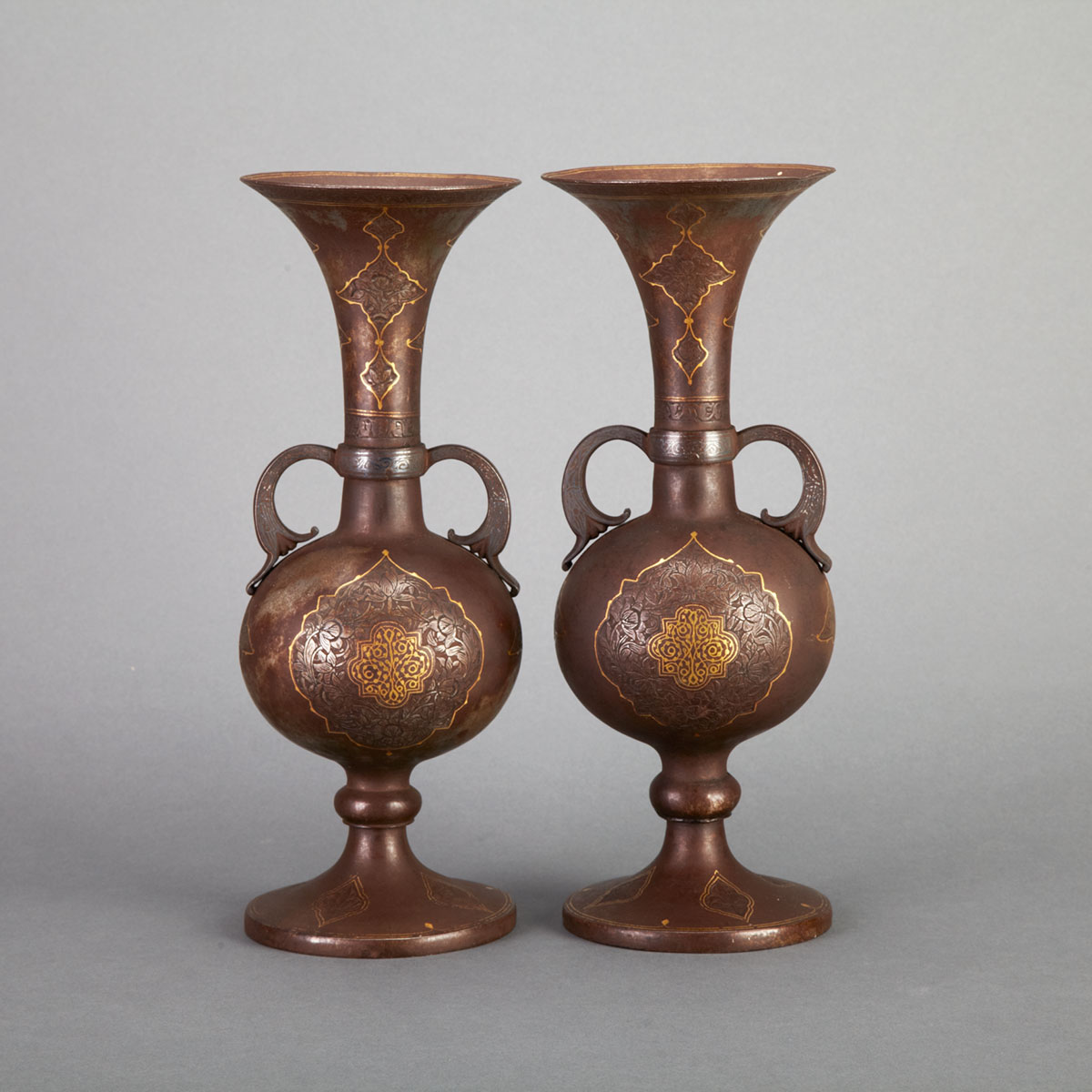 Pair of Qajar Gold and Silver