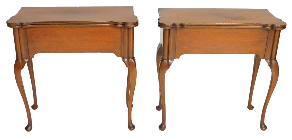 PAIR OF QUEEN ANNE FORM SIDE/