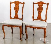 PAIR OF QUEEN ANNE MARQUETRY I