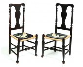 PAIR OF QUEEN ANNE SIDE CHAIRS