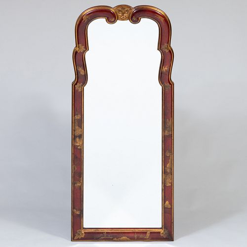 PAIR OF QUEEN ANNE STYLE RED