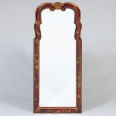 PAIR OF QUEEN ANNE STYLE RED L