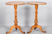 PAIR OF QUEEN ANNE STYLE BIRCH