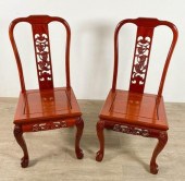 PAIR OF QUEEN ANNE STYLE CHINO