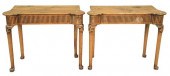PAIR OF QUEEN ANNE STYLE OAK C