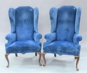 PAIR OF QUEEN ANNE STYLE WING