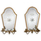 PAIR OF QUEEN ANNE STYLE GILTW