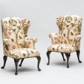 PAIR OF QUEEN ANNE STYLE MAHOG