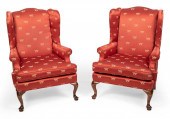 PAIR OF QUEEN ANNE-STYLE WING