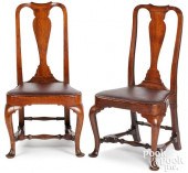 PAIR OF QUEEN ANNE WALNUT COMP