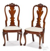 PAIR OF QUEEN ANNE WALNUT DINI