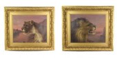 PAIR OF RALPH BOWEN LION AND L