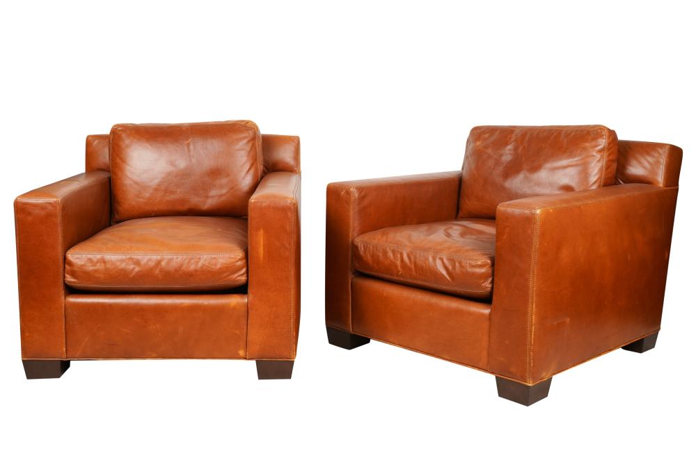 PAIR OF RALPH LAUREN LEATHER CLUB
