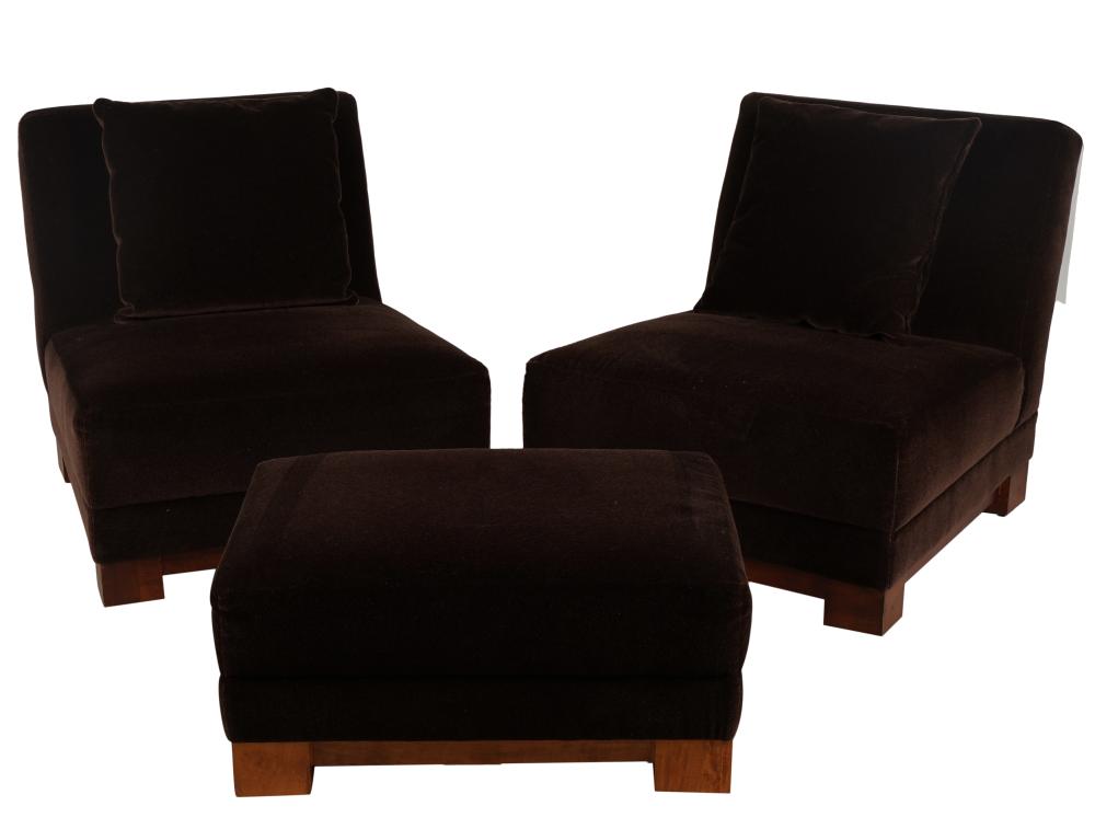 PAIR OF RALPH LAUREN SLIPPER CHAIRS