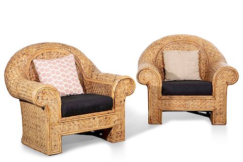 PAIR OF RALPH LAUREN WICKER AND