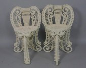PAIR OF RARE VICTORIAN WICKER