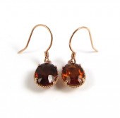 PAIR OF RED MANDARIN GARNET PE