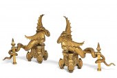 PAIR OF REGENCE STYLE BRONZE D