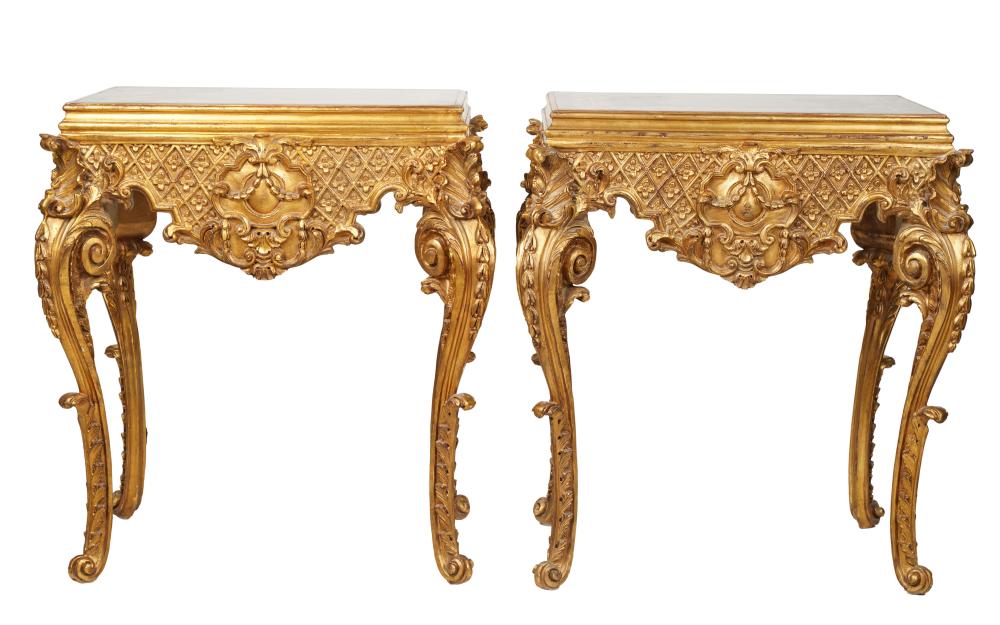 PAIR OF REGENCE-STYLE CARVED