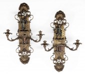 PAIR OF REGENCE-STYLE GILT BRO
