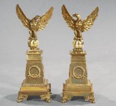 PAIR OF REGENCY BRONZE SPREADW