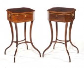PAIR OF REGENCY CROSSBANDED MA