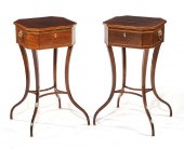 PAIR OF REGENCY CROSSBANDED MA