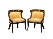 PAIR OF REGENCY EBONIZED CHINO