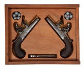 PAIR OF REGENCY FLINTLOCK POCK