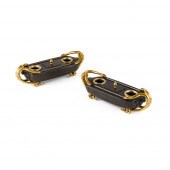 PAIR OF REGENCY GILT AND PATIN