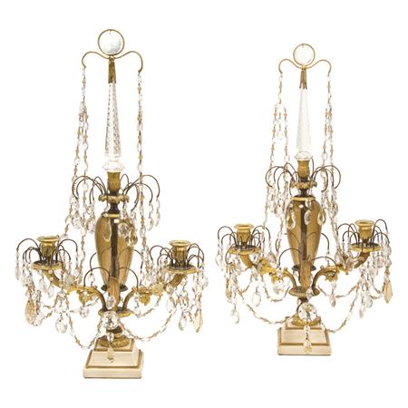 Pair of Regency Gilt-Bronze Amber