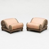 PAIR OF REGENCY GREY PAINTED M