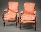 PAIR OF REGENCY MAHOGANY ARMCH