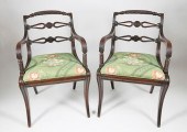 PAIR OF REGENCY MAHOGANY OPEN