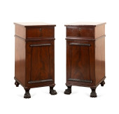 PAIR OF REGENCY MAHOGANY PEDES