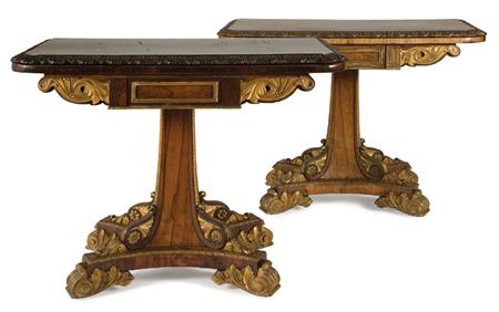 Pair of Regency Parcel Gilt