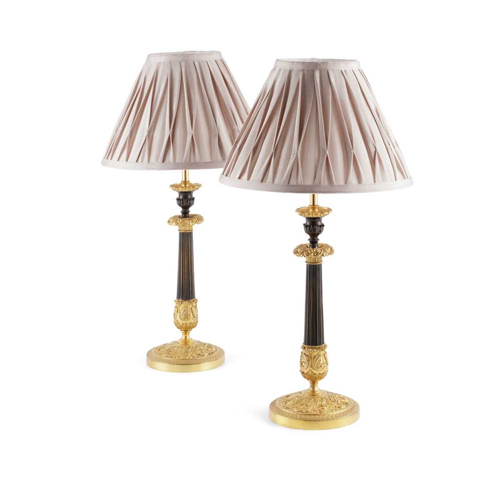 PAIR OF REGENCY PATINATED AND