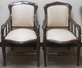 PAIR OF REGENCY ROSEWOOD UPHOL