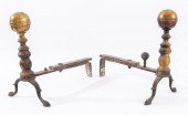 PAIR OF REGENCY STYLE BRASS AN