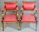 PAIR OF REGENCY STYLE CARVED,