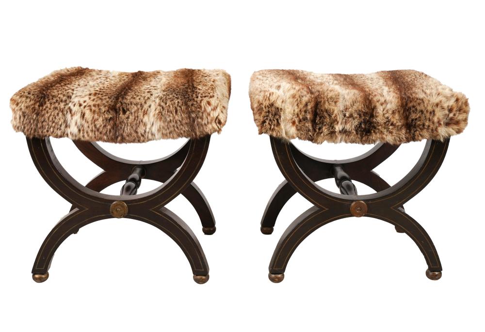 PAIR OF REGENCY-STYLE CURULE