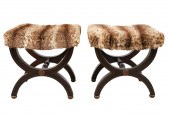 PAIR OF REGENCY-STYLE CURULE S