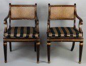 PAIR OF REGENCY STYLE EBONIZED