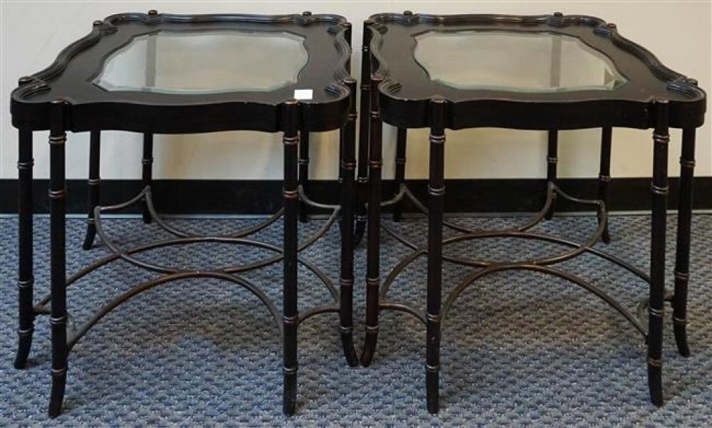 PAIR OF REGENCY STYLE EBONIZED WOOD