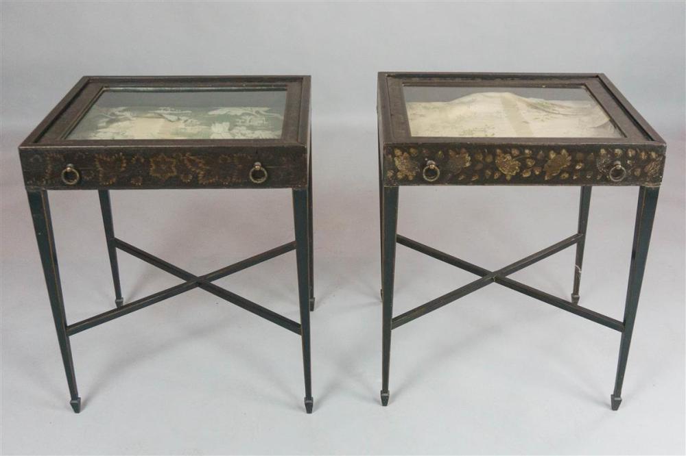 PAIR OF REGENCY STYLE EBONIZED